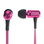 ES-S-120i-awei Super Bass en alliage d'aluminium In-Ear avec pour portable / PC (noir + Pourpre)