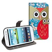  Couverture Portefeuille Hibou Imprimer en cuir avec le stand Fit For Samsung i9300 Galaxy S3