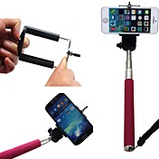 Extendable Selfie Handheld Stick Monopod Pod for iPhone, Samsung ,camera with 1/4 inch Screw Hole (Pink)