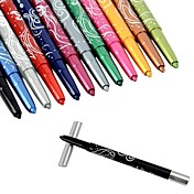 12 Colors Rotating Cosmetic Makeup Eyeliner Eye Shadow Pen Labial Line Pen Eyebrow Pencil 10832