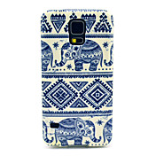 Motif Elephant Tapis TPU Soft Case pour Samsung Galaxy I9600 S5