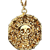 [XmasSale]Pirates Of The Aztec Antique Collier avec pendentif crâne d'or des Caraïbes ont exagéré la mode des hommes de cru de collier