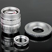 50mm F1.4 CCTV objectif à monture C + Macro Anneaux + adaptateur C-NEX Bague pour Sony NEX-5C NEX-7 etc - Argent