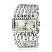 Women's Diamond Dial Alloy Band Quartz Bracelet Watch (Assorted Colors)