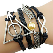 Angel Wings Harry Porter Infinity Multi-Layer  Handmade Leather Rope Bracelet