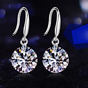 Cubic Zirconia And Metallic Earrings(1pair)  