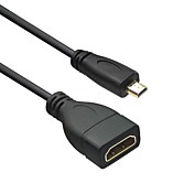 LWM™ Premium Gold Plated Type D Micro HDMI to Type A HDMI Female Cable 0.5Ft 0.15M for 1080P Smartphone Tablet