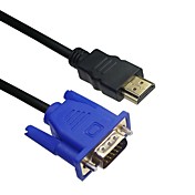 LWM™ Premium HDMI Male to VGA Male Cable 10Ft 3M for High Quality Video Transmission