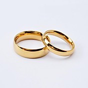 Fashion Simple High Polished Titanium Steel Couple Rings 