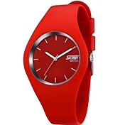 Skmei ® Mode unisexe de quartz de silicone de montre-bracelet étanche 30m Mouvement Japon (couleurs assorties)  