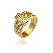 Africain vintage unisexe Anneaux Designer Jewelry Mens 24K Rhinestone vrai or Looking Anneau