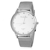 Style simple de la femme Argent Steel Band bracelet à quartz (couleurs assorties)