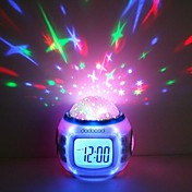 Music Starry Star Sky Projection Alarm Clock Calendar Thermometer