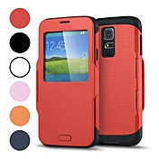 Slim Armor with Window PU and TPU Full Body Case for Samsung Galaxy S5/I9600 (Assorted Colors)