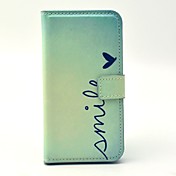 motif de papillon de sourire en cuir PU cas de tout le corps avec fente pour carte pour les samsung galaxy i9600