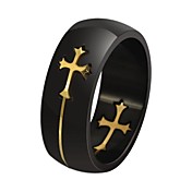 Fashion Stainless Steel Inlaid Zircon Detachable Cross Men's Rings (1 Pcs)