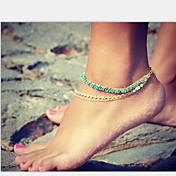 Shixin® Vintage Golden Blue Resin Anklet(1 Pc)