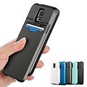 Solid Color PC Hard Case  with Slide and Card Slot for Samsung Galaxy S5 I9600 (Assorted Colors)