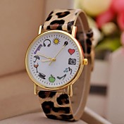 les montres mode belle impression de léopard des femmes (couleurs assorties)