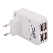 Universal Adapter with 4 USB Power Ports for iPad iPhone 6 iPhone 6 Plus iPod Samsung and other devices (5V , EU USB Power)