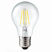 ON E26/E27 4.5 W 4 COB 400 LM Warm White A Dimmable/Decorative LED Filament Lamps AC 220-240 V