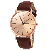 Men's Watch Dress Watch Simple Style Bronze Round Dial