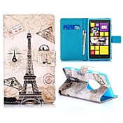 Eiffel Tower Pattern Wallet Style Magnetic Flip Stand TPU and PU Leather Case for Nokia Lumia 1020(Assorted Colors)