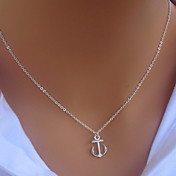  Shixin® Vintage Anchor Shape Alloy Pendant Necklace(1 Pc)