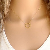  Shixin® Classic Circle Shape Alloy Pendant Necklace(1 Pc)