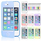 VORMOR® Screen Touch TPU Case & Touch Pen for iPhone 4/4S (Assorted Colors)