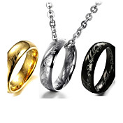 Magic Exquisite Verses Titanium Steel Men the Ring Necklace