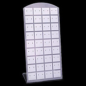 Classic 24 Sets Earrings Stand Multicolor Acrylic Jewelry Displays(1 Pc)(Black,White)