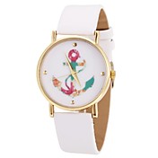 Women's Watch Anchor Pattern Golden Case Multi-Colored Dial