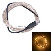 xinyuanyang® usb 6w 100-0603 SMD lumière blanche chaude a mené la lampe de bande - argent (DC 5V / 1000cm)