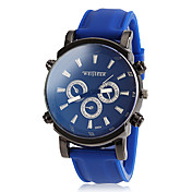 Men's Fashion Sporty Dial Silicone Band Wrist Watch (Assorted Colors)