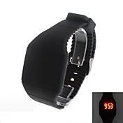 Men's Super Fashion  LED Square Rubber Wrist Watch