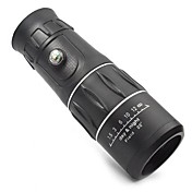 3963 16x52 Black Handy Portable 16X Monocular Single-Tube Telescope w/ Compass