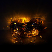 Les jeux de lumières jaunes 10m 100 leds Halloween Noël des lumières décoratives de fête des lumières bande-ordinaires (220V)