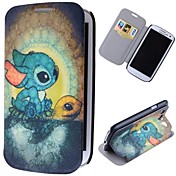 lapins de bande dessinée modèle de cas complète du corps avec le stand pu étui en cuir pour les i9300 Samsung Galaxy S