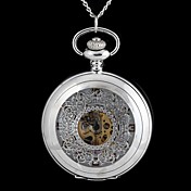 millésime grand modèle classique clapet métallique poche mécanique collier de montre de forme circulaire montre (1pc)