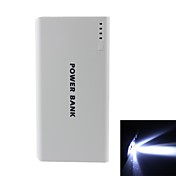 HQ-389203  20000mAh Flashlight Battery Bank White for iPhone 5/5S Samsung S4/5