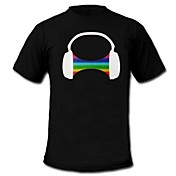 Mens Light Up T-shirt Sound and Music Activated Equalizer LED EL Velcro Panel Machine Washable Party Bar Raver Festival