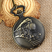 des hommes de style de train alliage montre analogique à quartz de poche (bronze)