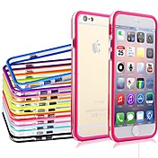 DF Dual Middle Transparent Colorful TPU+PC Soft Back Case for iPhone 6 (Assorted Color)