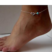 Shixin® Fashion  Women's Alloy Anklets (20cm*1cm*0.5cm) (Silver,Golden)(1 Pc)