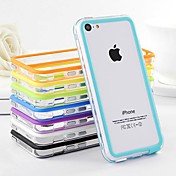 DF Dual Color Middle Transparent TPU Soft Bumper for iPhone 5C (Assorted Color)   