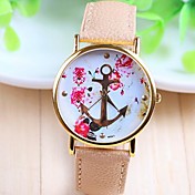 Women's Fashion Style Rose Gold Dial PU Band Quartz Analog Wrist Watch (Assorted Colors)