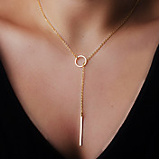 Fashion Circle Strip Shape Tiny Pendant Necklace(1 Pc)