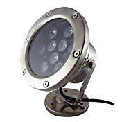 9W 9 LEDs IP68 Waterproof Outdoor Warm White LED Underwater Light (DC12V)