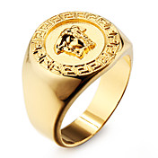 Famous 18K Gold Plated Stainless Steel Men's Ring